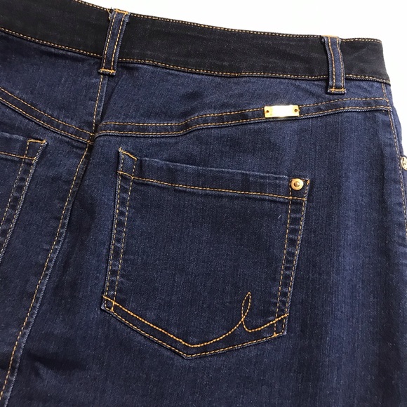 I•N•C International Concepts ⚜️ Blue Denim Snap Skirt - Picture 5 of 7